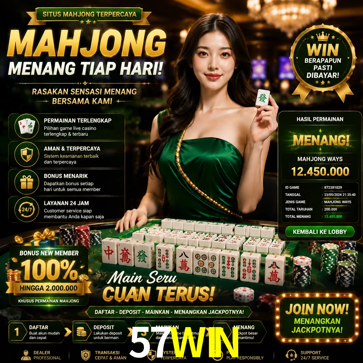 Cashback VIP 57WIN - reembolso semanal